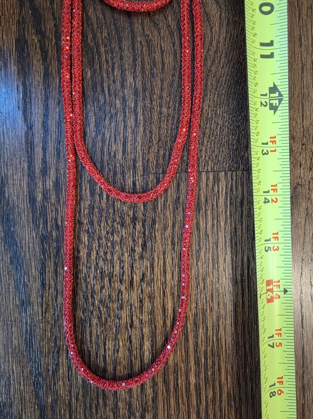 Elegant Multi Layered Sparkling Red Necklace - Picture 17 of 17